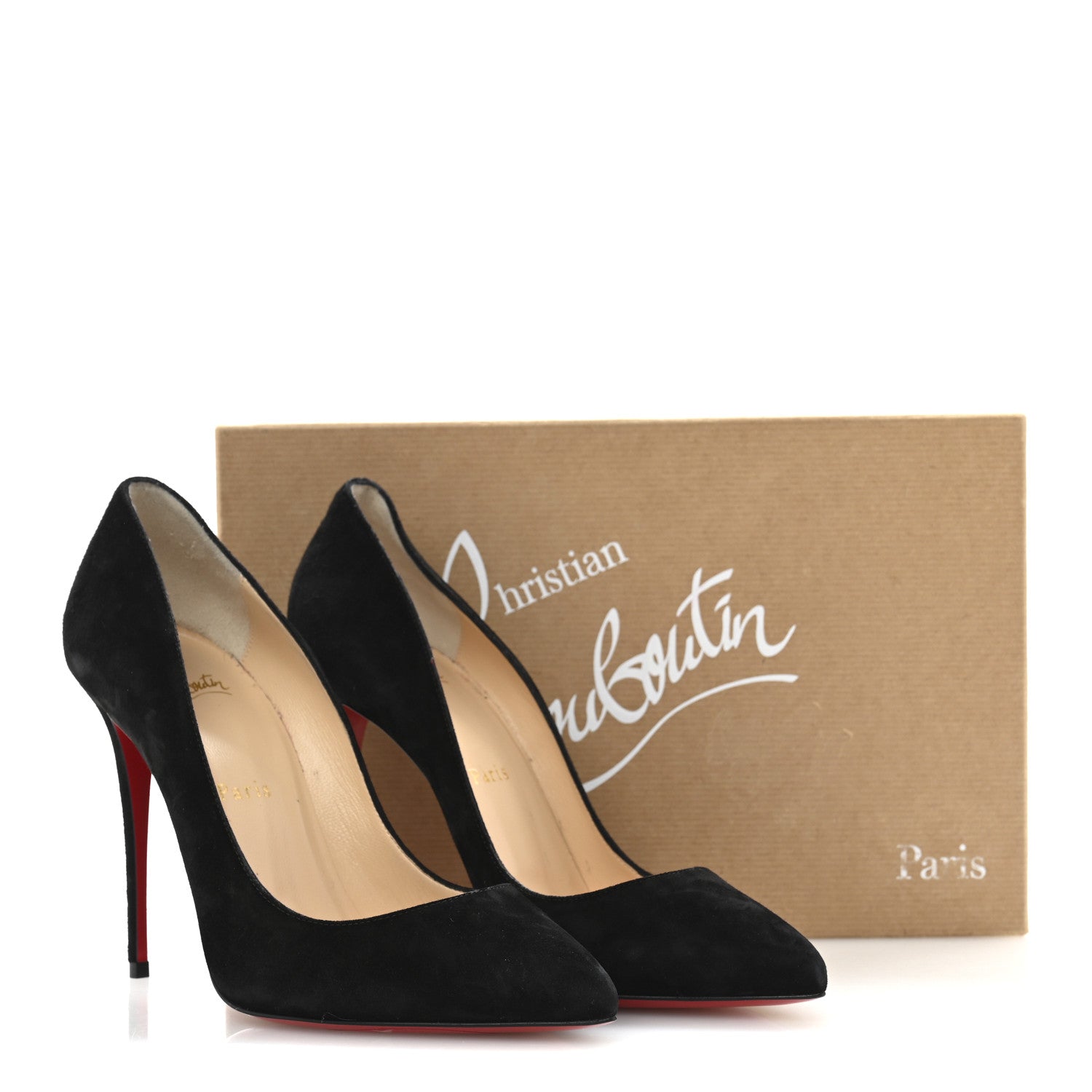 Christian Louboutin Suede Pigalle Follies 100 Pumps 38 Black 9 of 9