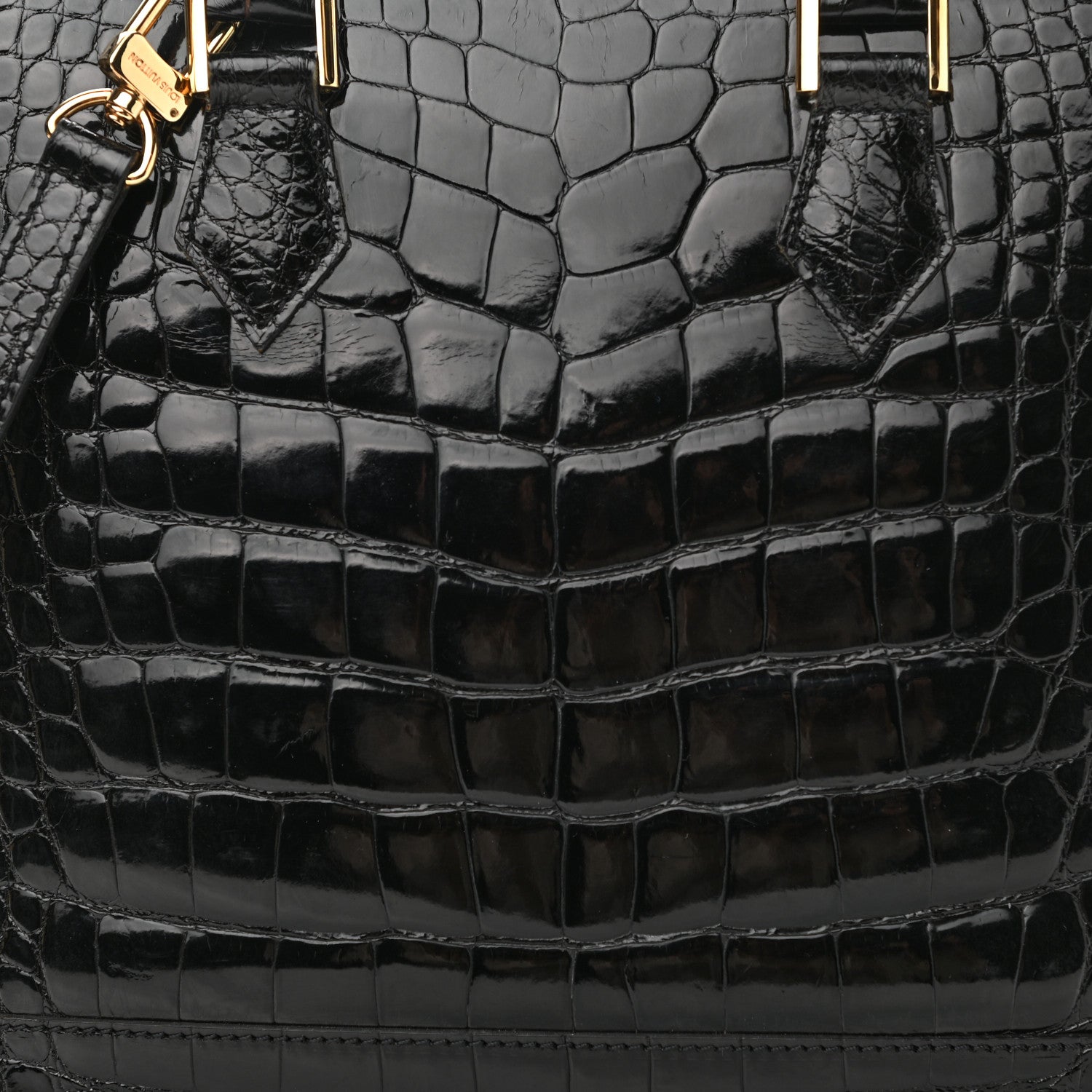 Louis Vuitton Alligator Tote Black 7 of 11