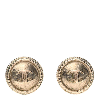 Chanel CC Button Earrings Gold 1 of 4