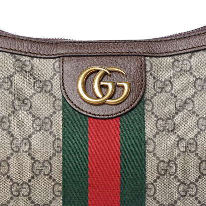 Gucci GG Supreme Monogram Web Ophidia Half Moon Hobo Brown 8 of 10