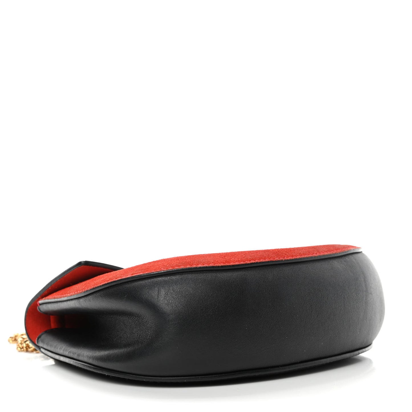 Suede Smooth Calfskin Mini Drew Shoulder Bag Plaid Red Black
