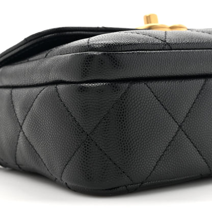 Chanel Shiny Caviar Quilted Mini Square Flap Black 9 of 10