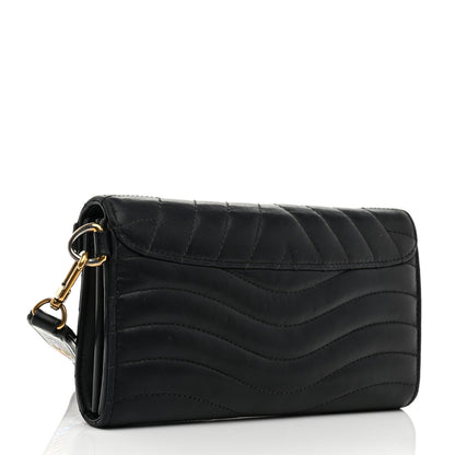 Louis Vuitton Calfskin New Wave Long Wallet Black 3 of 10