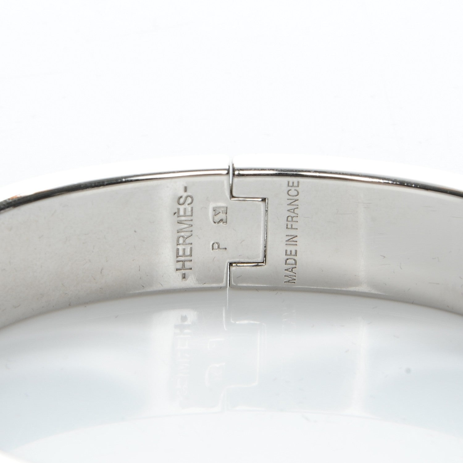 Hermes Enamel Narrow Clic Clac H Bracelet PM White 4 of 6