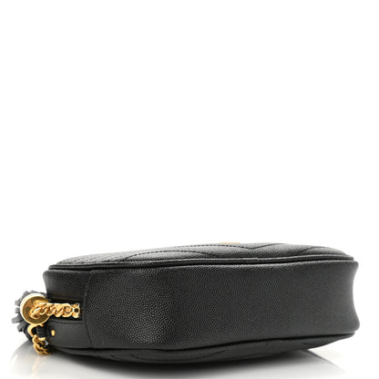 Saint Laurent Grain De Poudre Matelasse Monogram Mini Lou Camera Bag Black 4 of 10