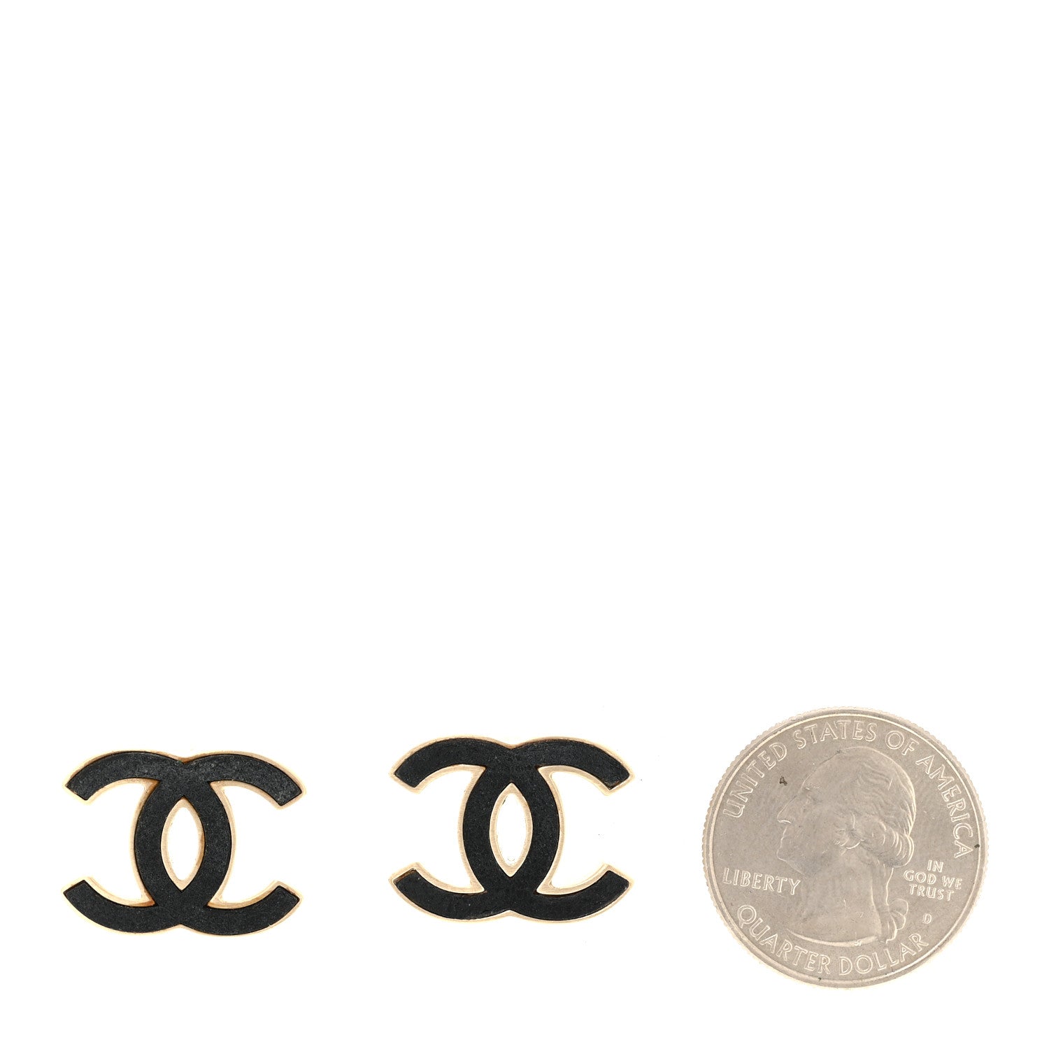 Chanel Lambskin CC Earrings Black 2 of 4