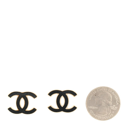 Chanel Lambskin CC Earrings Black 2 of 4