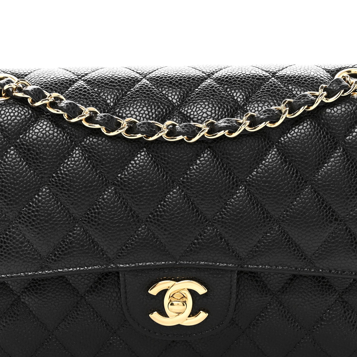 Chanel Caviar Quilted Medium Double Flap Black 8 of 10