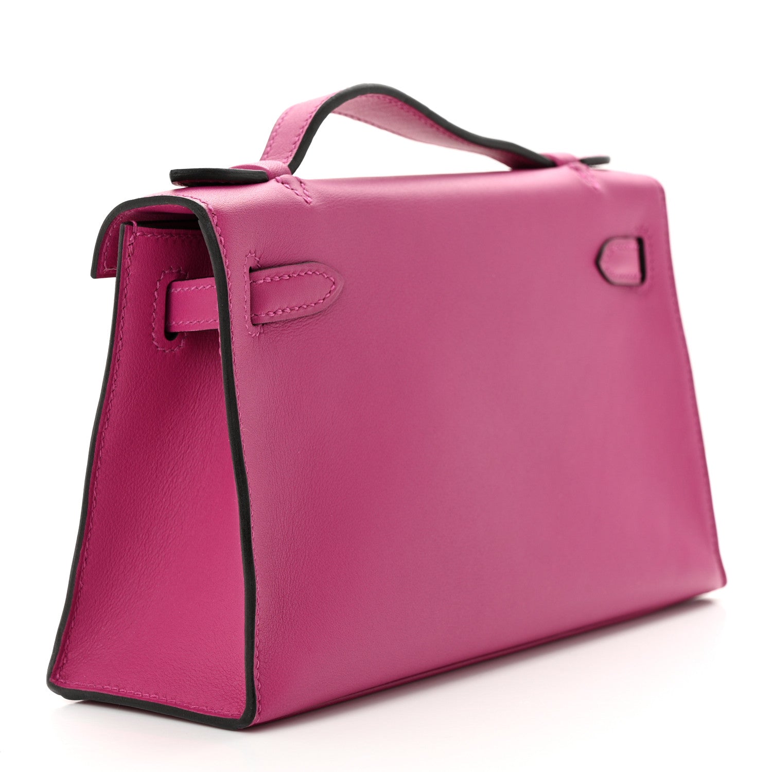 Hermes Swift Kelly Pochette Clutch Rose Pourpre 3 of 11