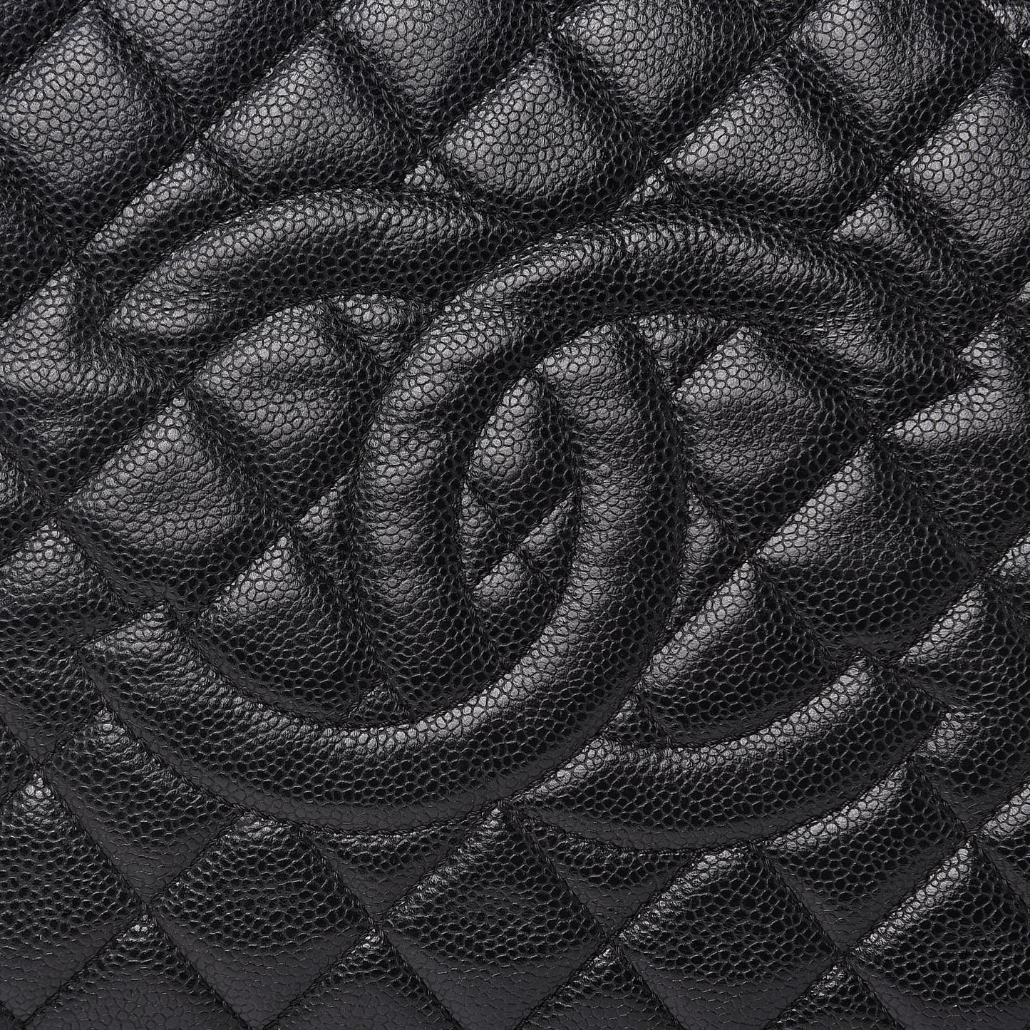 Caviar Quilted Grand Shopping Tote GST Black