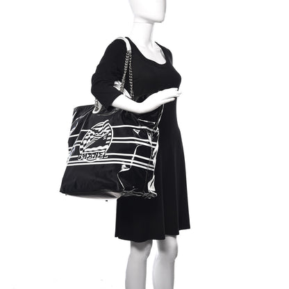 Chanel Vinyl Large La Pausa Bay Shopping Bag Black 2 of 10