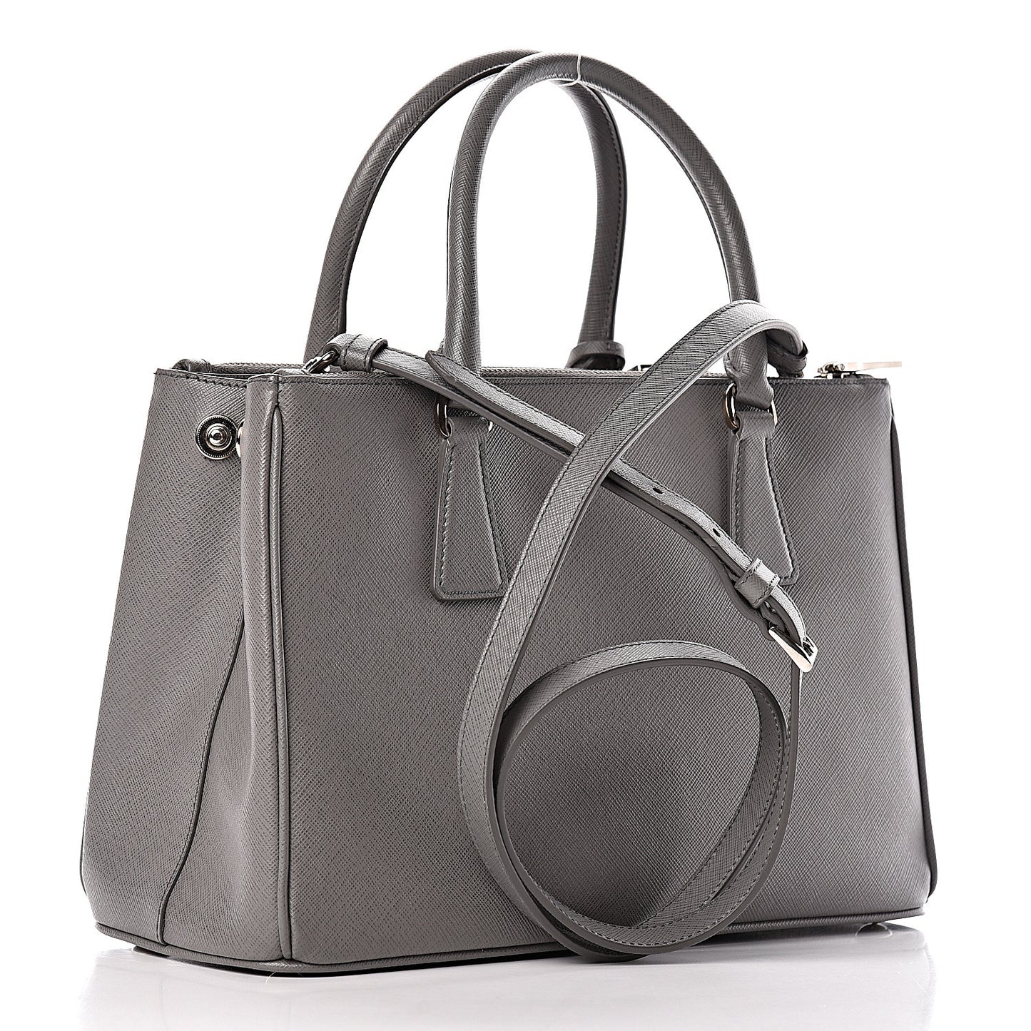 Saffiano Small Galleria Double Zip Tote Marmo