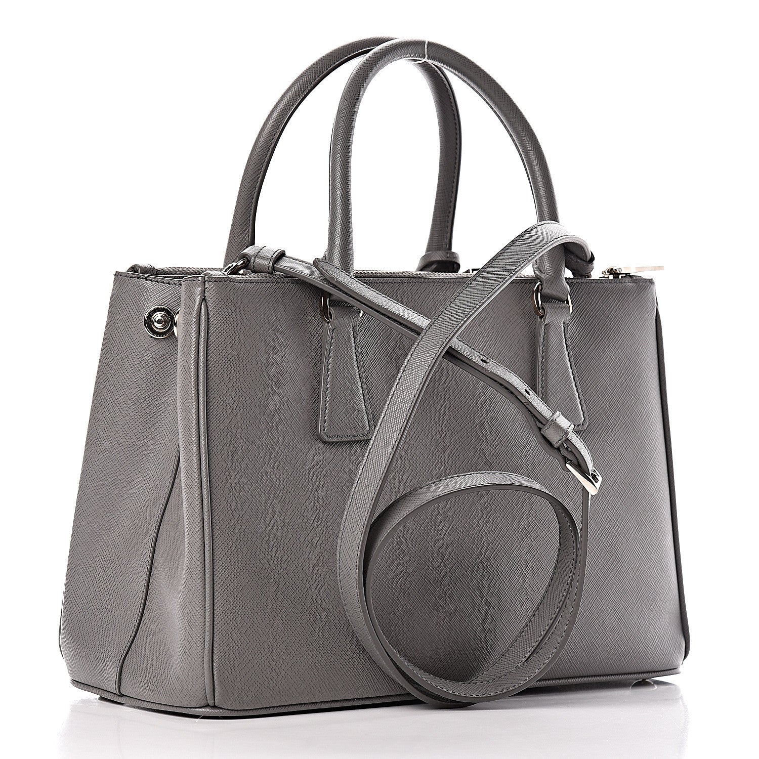 Prada Saffiano Small Galleria Double Zip Tote Marmo 4 of 13