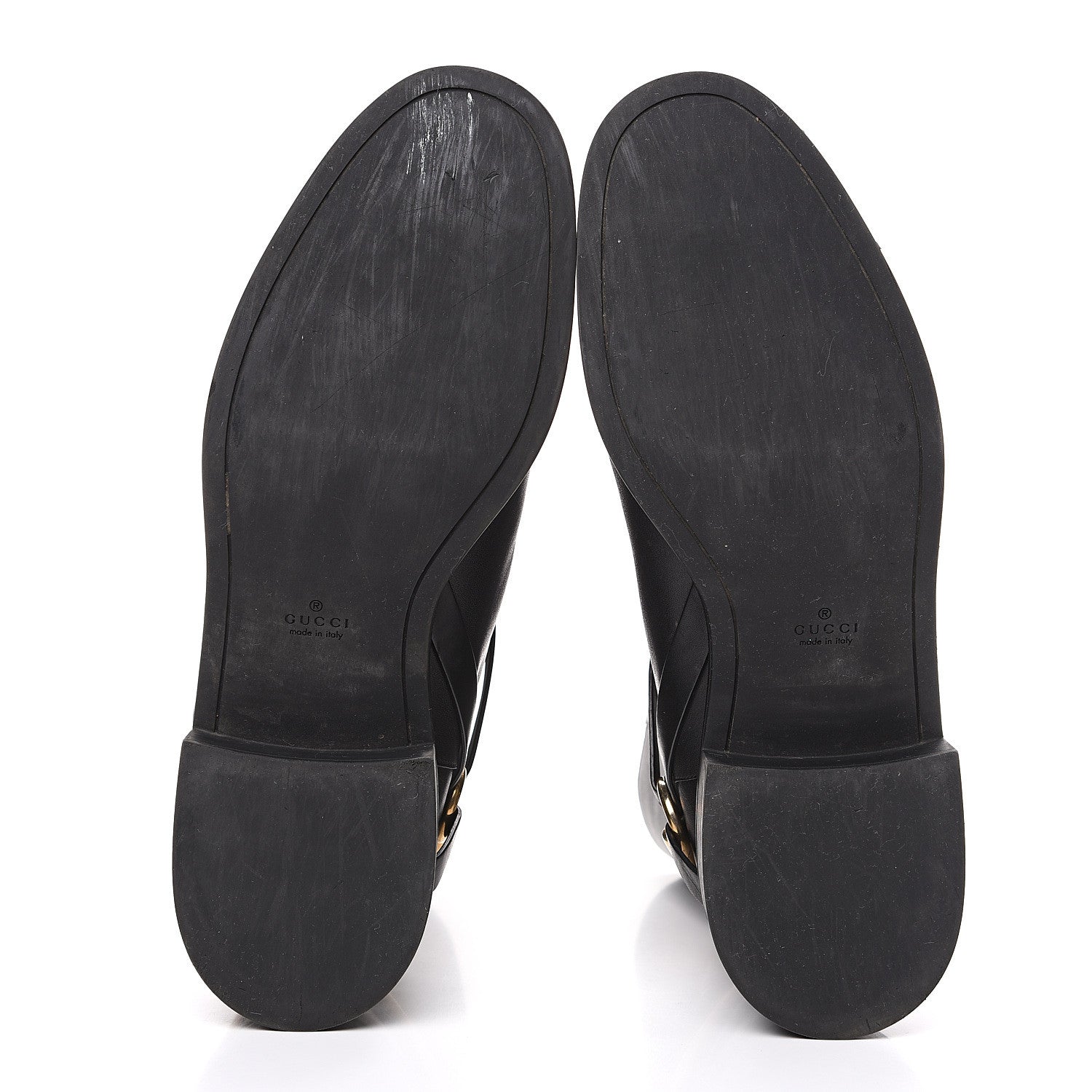 Gucci Calfskin Tess Horsebit Ankle Boots 41 Black 5 of 11