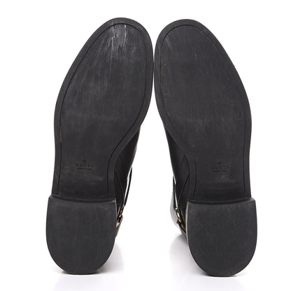 Gucci Calfskin Tess Horsebit Ankle Boots 41 Black 5 of 11