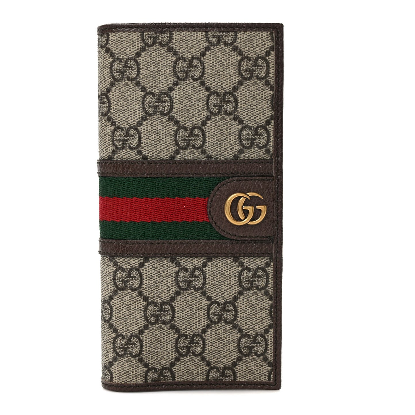 GG Supreme Monogram Web Mens Ophidia Long Wallet Beige New Acero