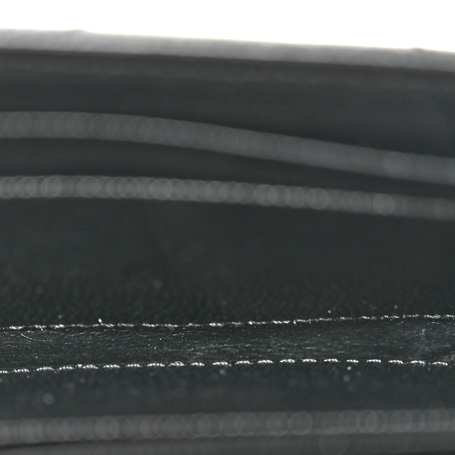 Saint Laurent Grain De Poudre Matelasse Chevron Small Monogram Envelope Wallet Black 5 of 8