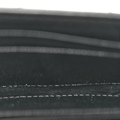 Saint Laurent Grain De Poudre Matelasse Chevron Small Monogram Envelope Wallet Black 5 of 8
