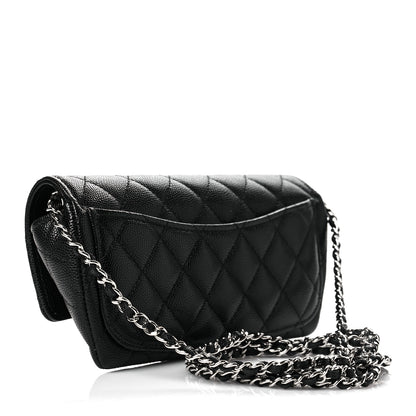 Chanel Caviar Quilted Glasses Case With Chain Black 3 of 12