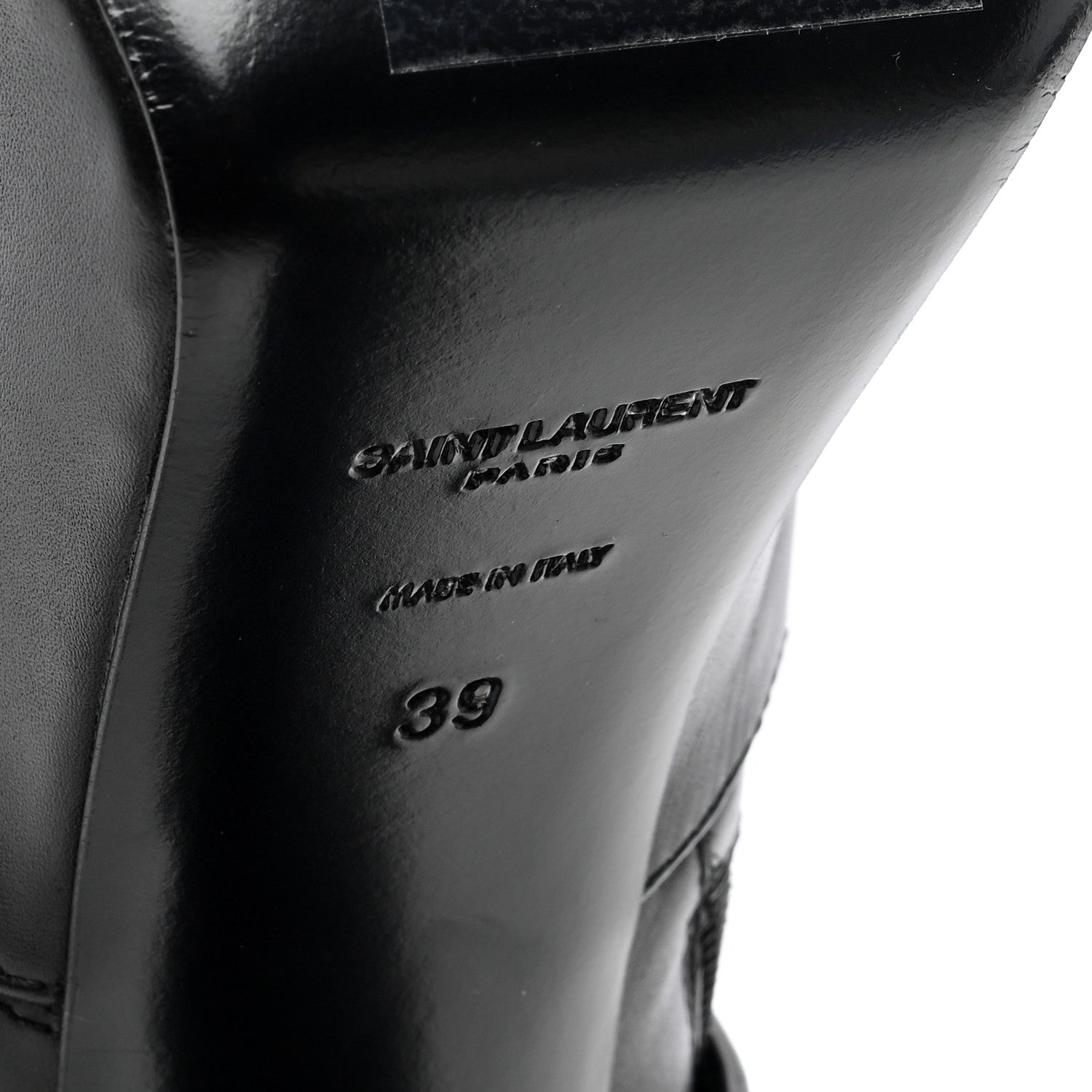 Saint Laurent Piuma Calfskin Mina 95 Mazzi Trio Buckle Ankle Boots 39 Black 6 of 6