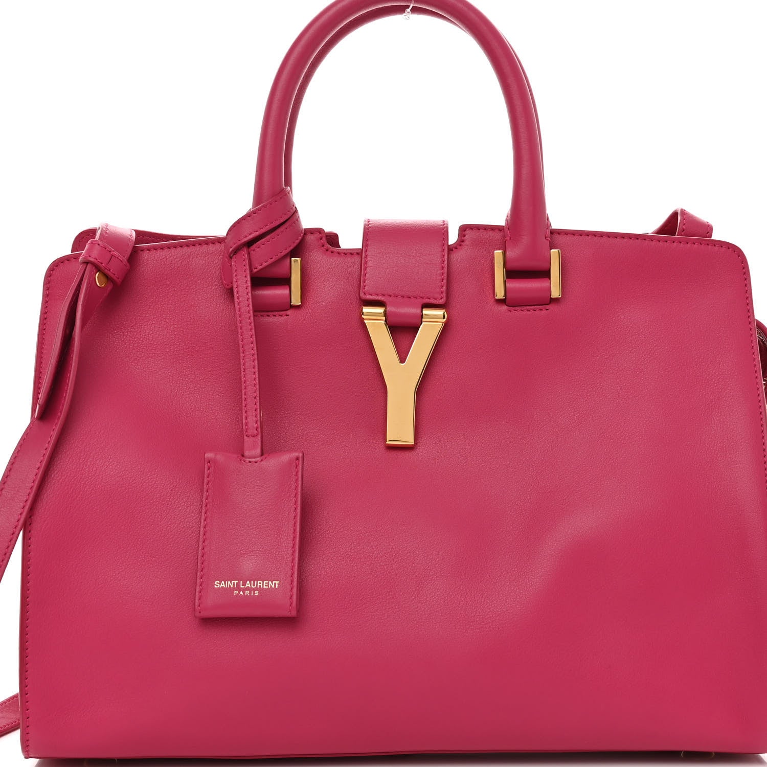 Saint Laurent Calfskin Small Classic Y Cabas Fuchsia 7 of 9