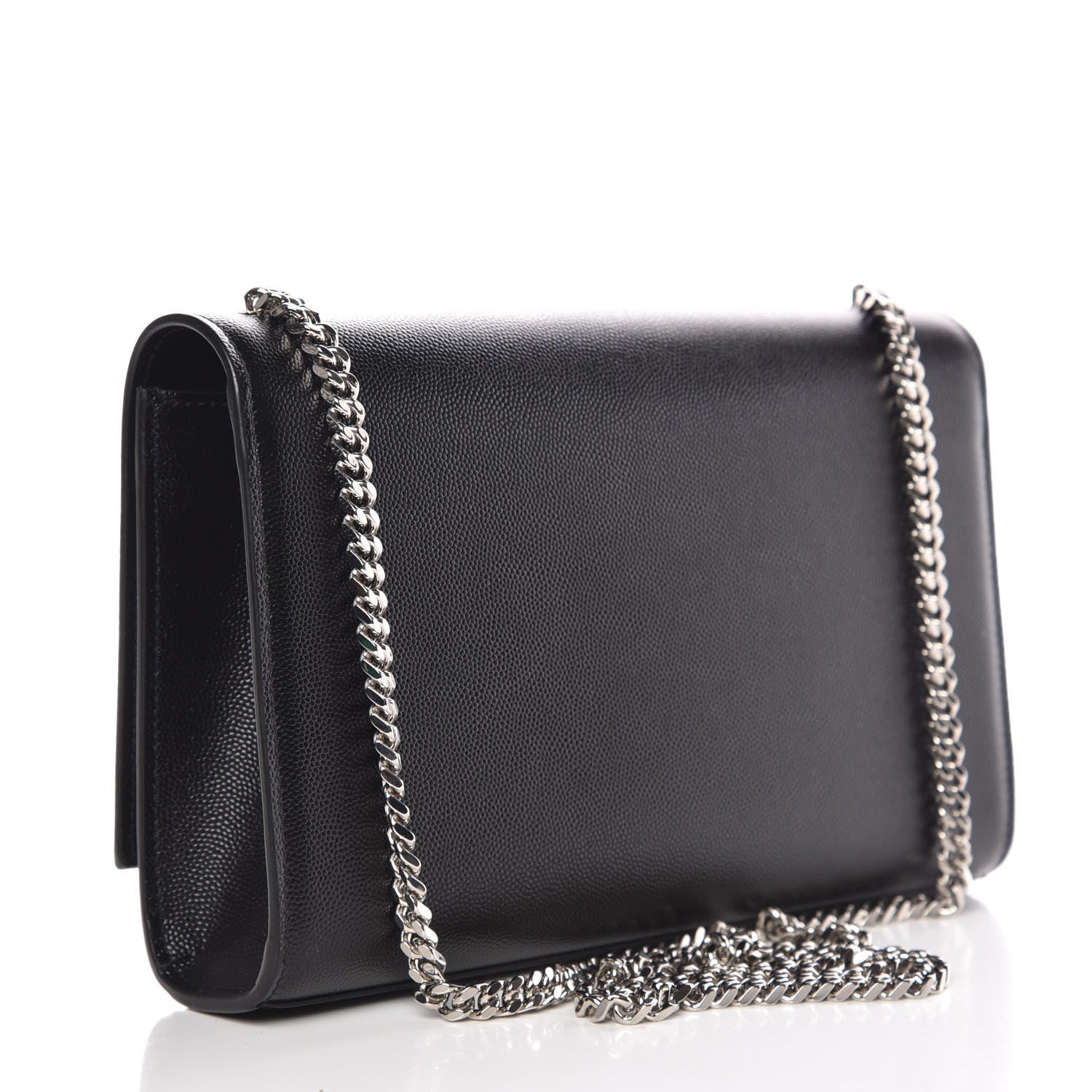 Saint Laurent Grain De Poudre Medium Classic Monogram Kate Satchel Black 3 of 9
