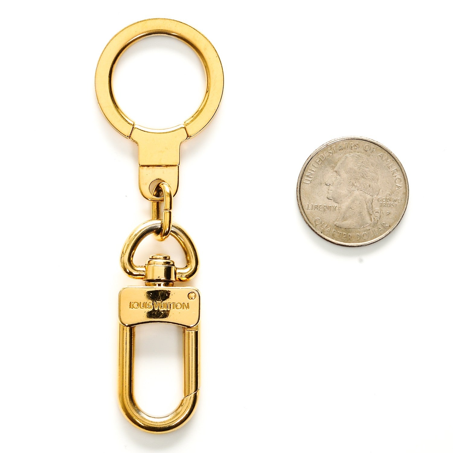 Louis Vuitton Pochette Extender Key Ring Gold 2 of 3