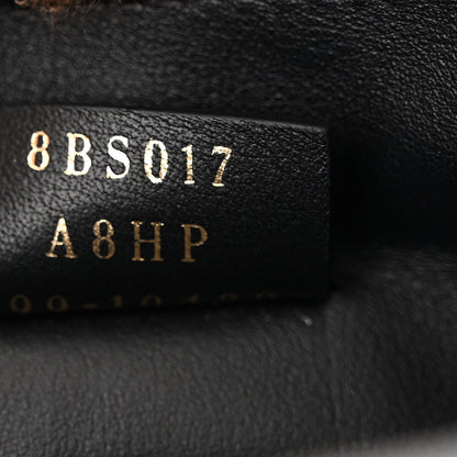 Fendi Shearling Vitello Dolce Macro FF 1974 Mini Baguette Tobacco Black 7 of 11