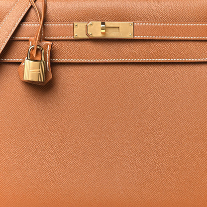 Hermes Epsom Kelly Sellier 32 Gold 8 of 11
