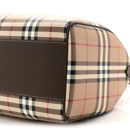 Burberry Horseferry Check Medium Bowling Bag Military 10 of 10
