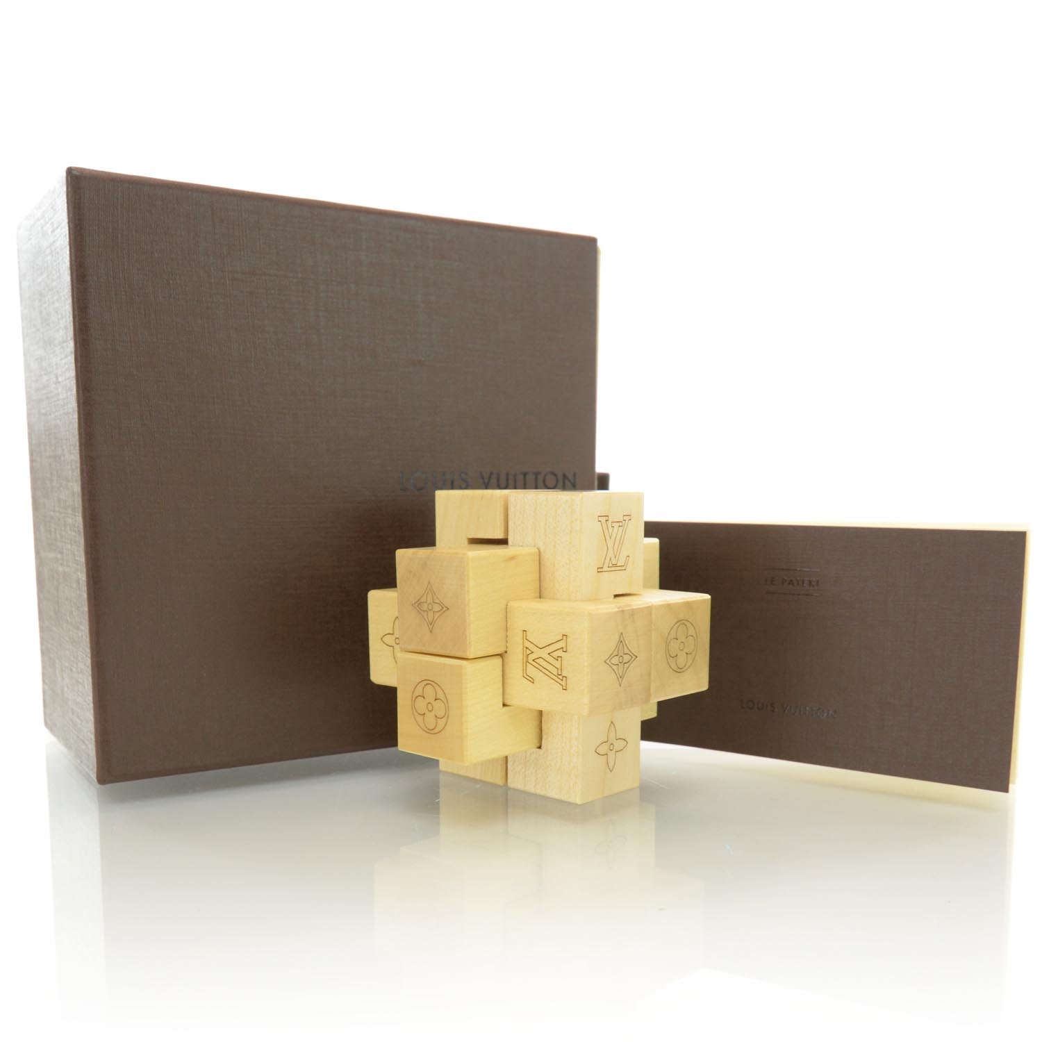 Louis Vuitton Le Pateki Wood Cube Puzzle 2 of 4