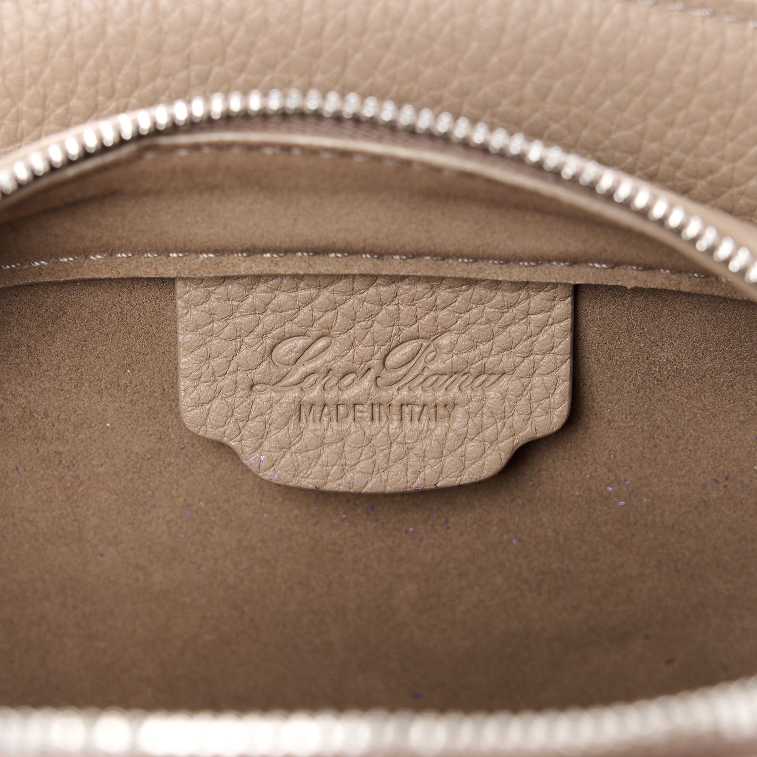 Loro Piana Grained Calfskin Sesia Crossbody Warm Mastic 6 of 10