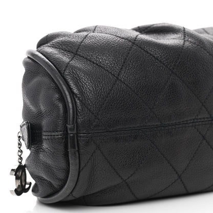 Chanel Deerskin Stitched Bowler Black 8 of 10