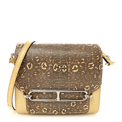 Hermes Matte Alligator Lizard Mini Sac Roulis Ombre Vanille 1 of 10