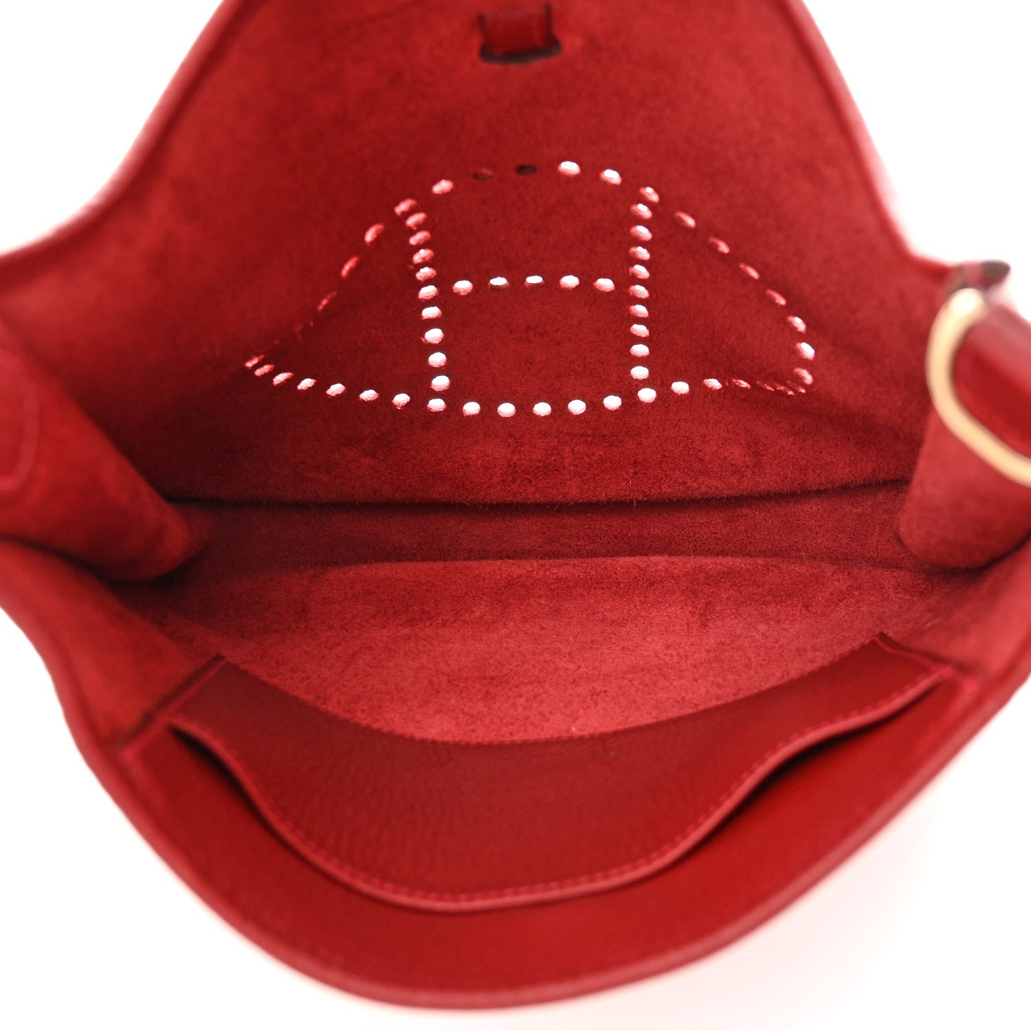 Hermes Taurillon Clemence Evelyne III PM Rouge Casaque 5 of 12