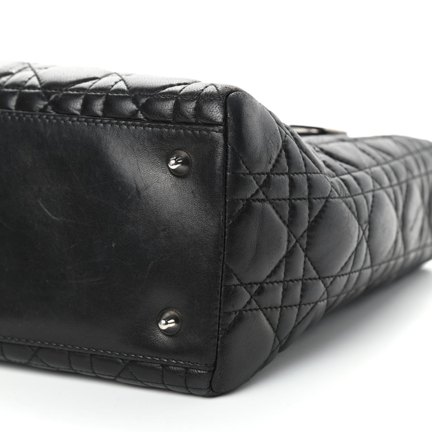 Lambskin Cannage Medium Lady Dior Black