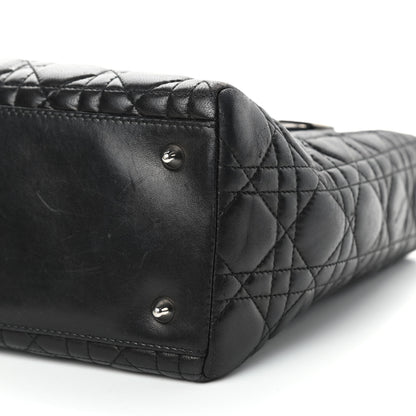 Christian Dior Lambskin Cannage Medium Lady Dior Black 9 of 13