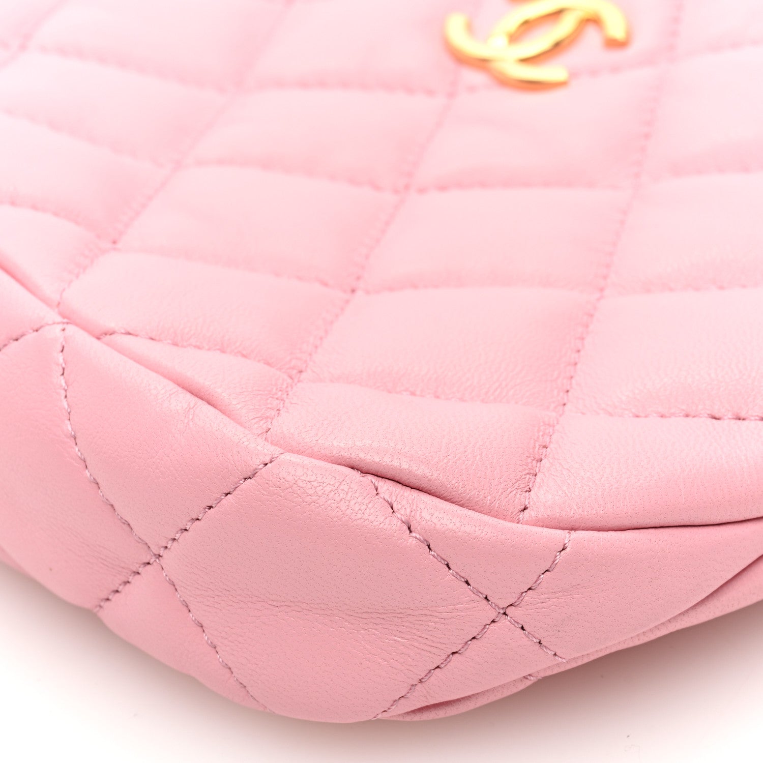 Chanel Lambskin Quilted CC Links Hobo Light Pink 10 of 10