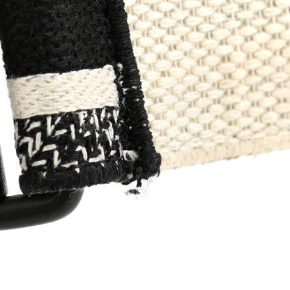 Christian Dior Canvas Embroidered Shoulder Strap Black White 5 of 5