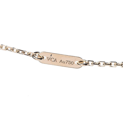 Van Cleef & Arpels 18K Yellow Gold Mother of Pearl Sweet Alhambra Pendant Necklace 6 of 7