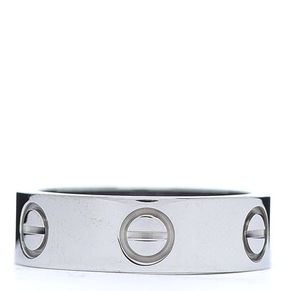 Cartier 18K White Gold 5.5mm LOVE Ring 50 5.25 3 of 4