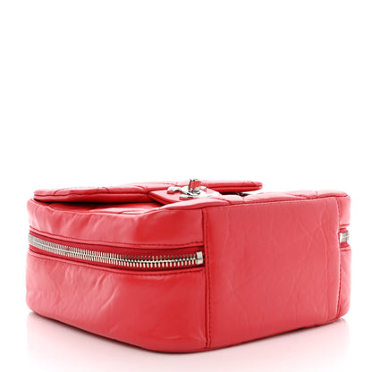 Chanel Aged Calfskin Quilted Top Handle Camera Case Red 4 of 11