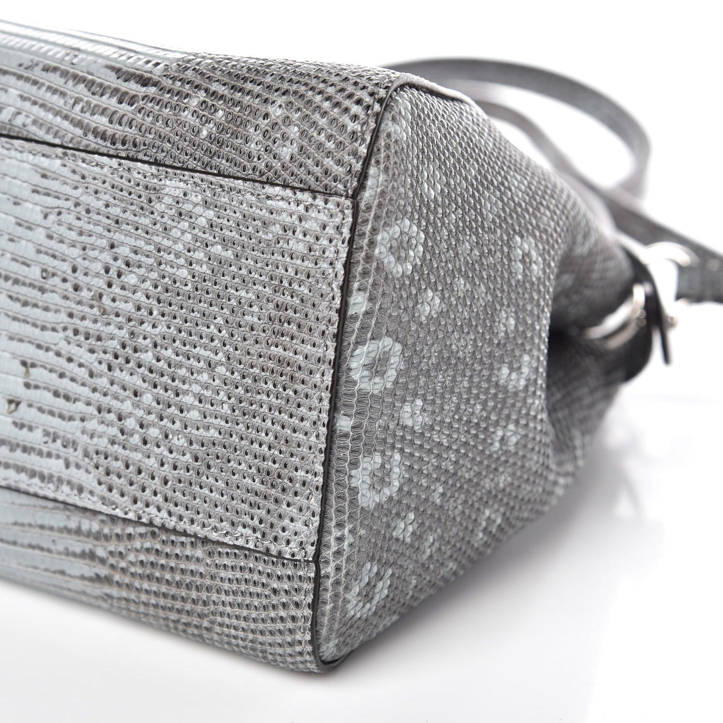 Lizard Togo Shiny Nappa Mini Peekaboo Iconic Satchel Pale Blue