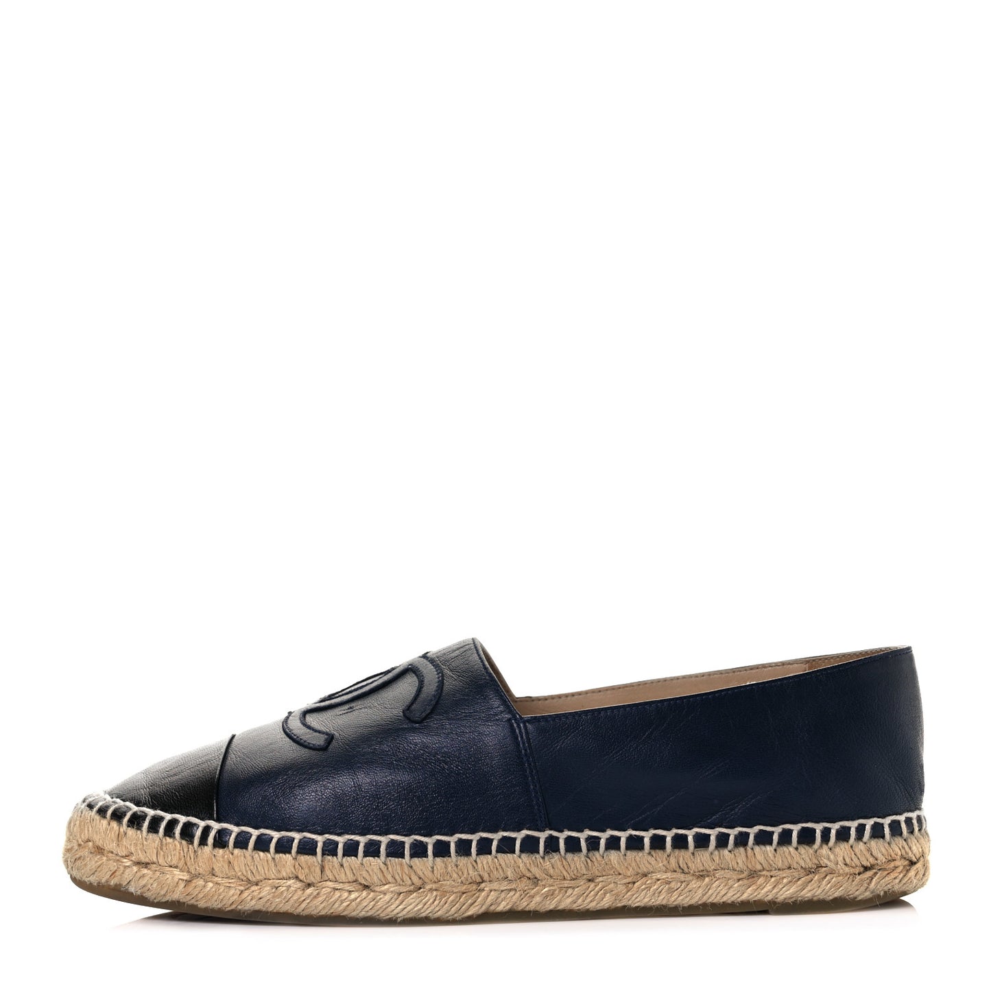 Lambskin CC Espadrilles 38 Navy Black