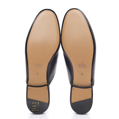 Gucci Calfskin Flower Embroidered Princetown Slippers 37 Black 6 of 11