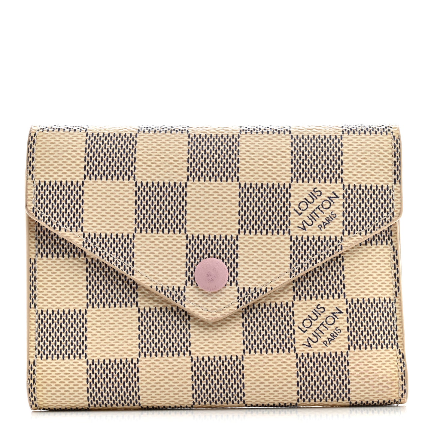Damier Azur Victorine Wallet Rose Ballerine