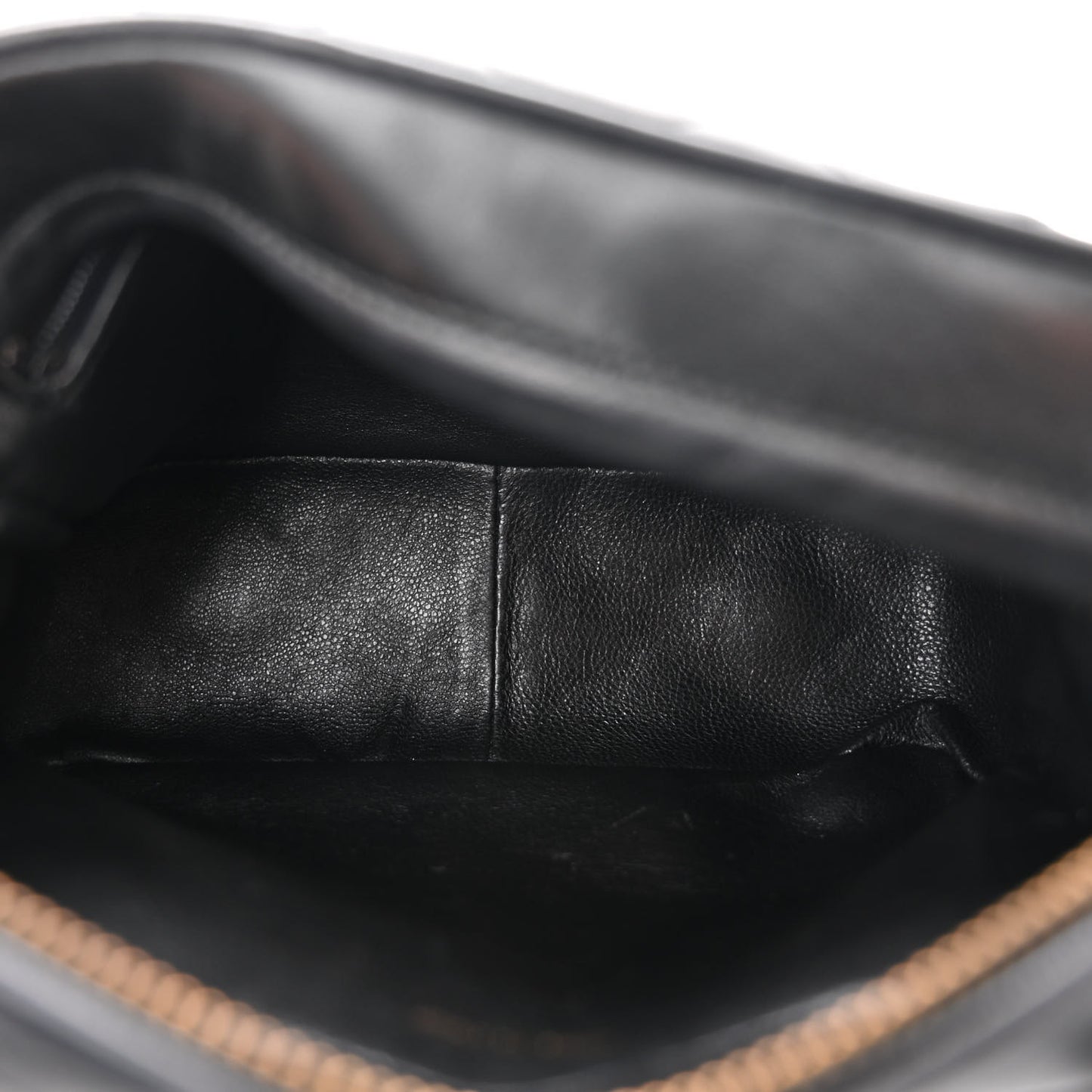 Lambskin Quilted Tassel Flap Camera Case Black