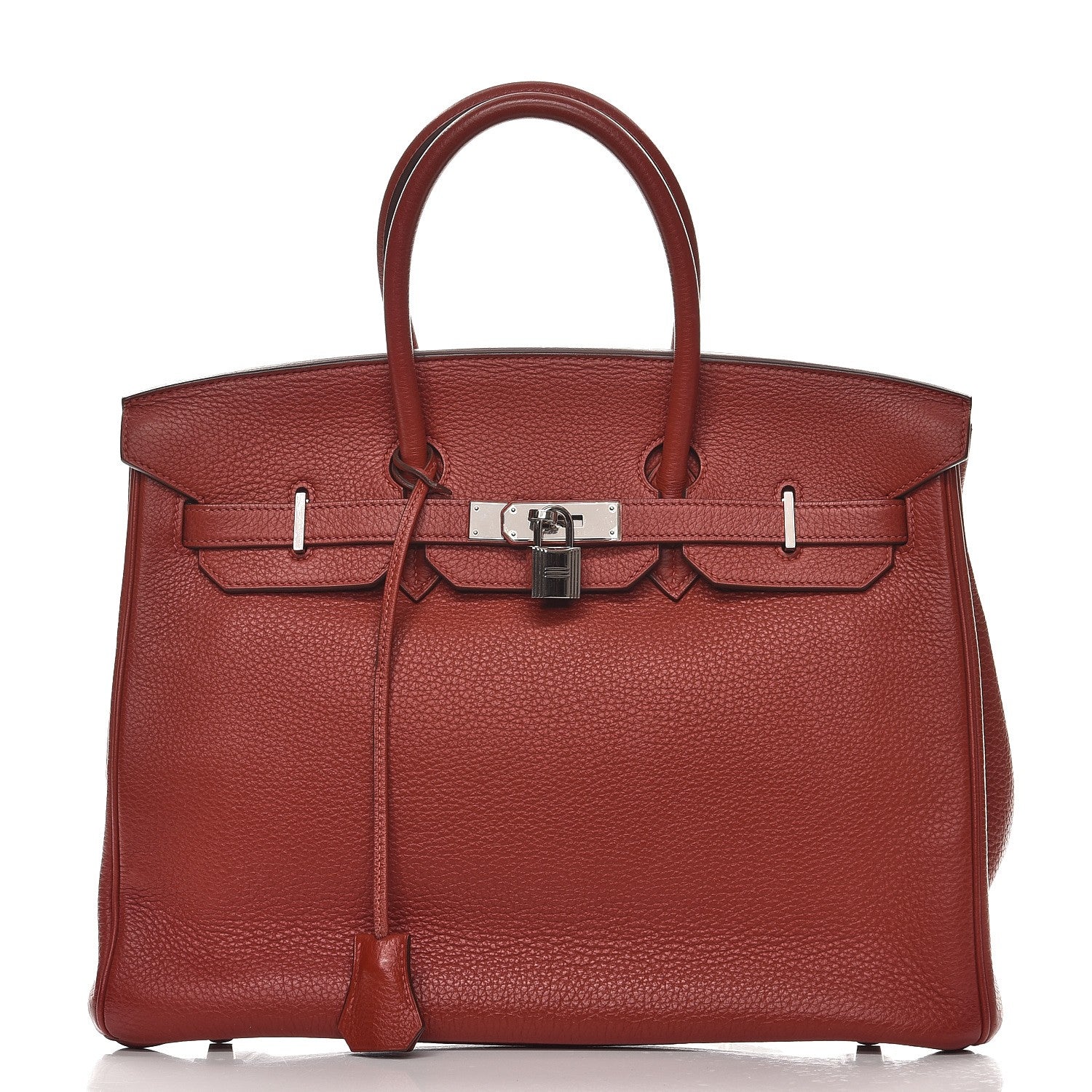 Hermes Taurillon Clemence Birkin 35 Rouge Venetian 1 of 36
