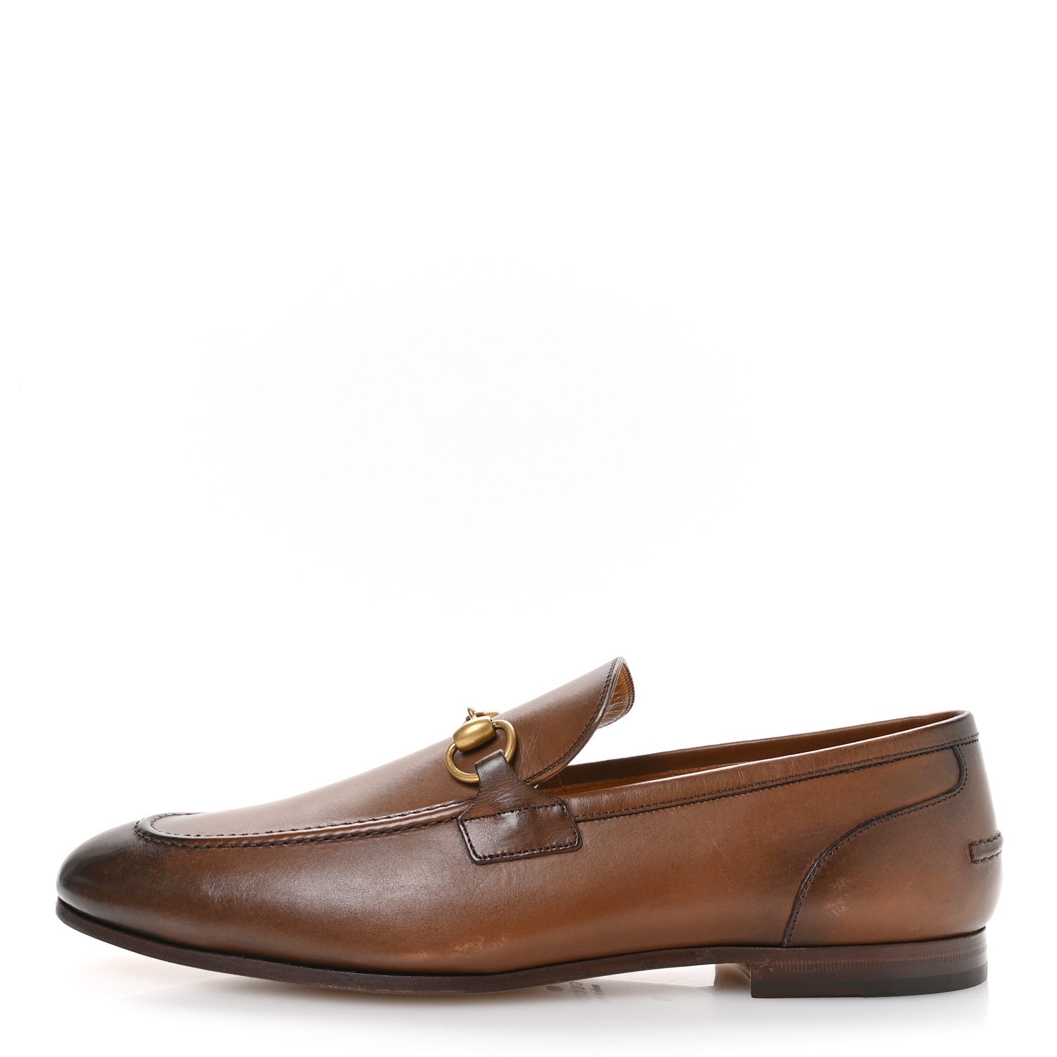 Gucci Betis Glamour Calfskin Horsebit Mens Jordaan Loafers 9 Fondente 1 of 9