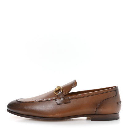 Gucci Betis Glamour Calfskin Horsebit Mens Jordaan Loafers 9 Fondente 1 of 9